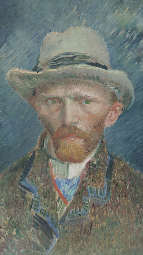 Self-Portrait by Vincent Van Gogh, Dutch Post-Impressionist screenshot