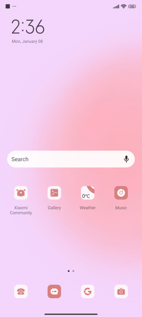 Minimalist Pink screenshot