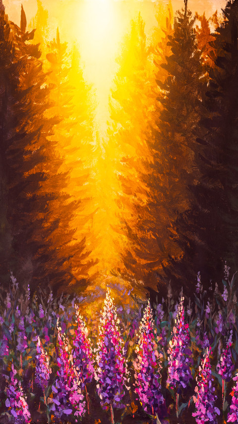 Landscape oil painting screenshot