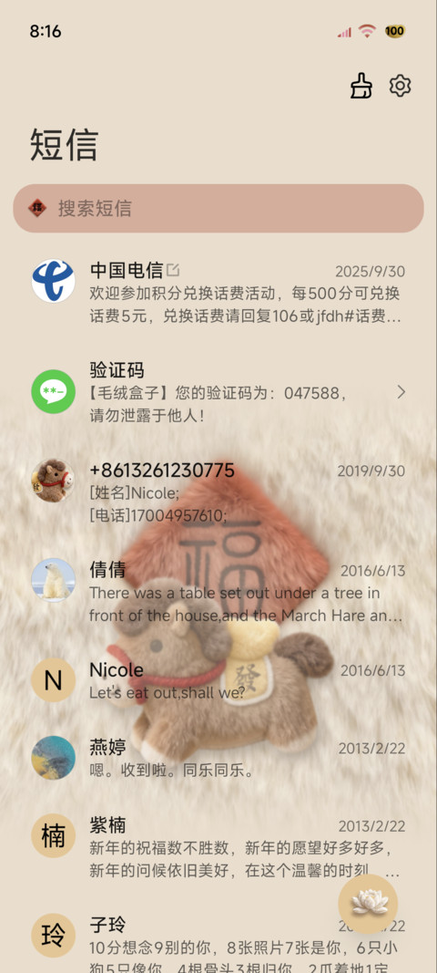 国风新年毛绒文字 screenshot