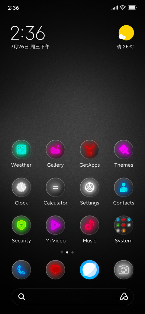 neon dark screenshot