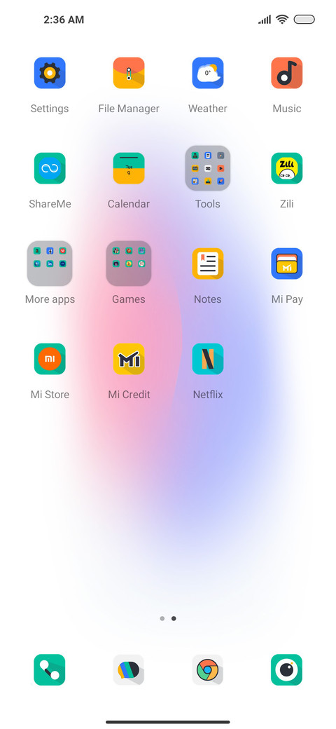 Light gradient screenshot