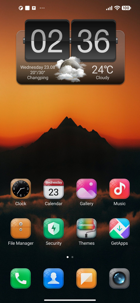 Mountain night screenshot