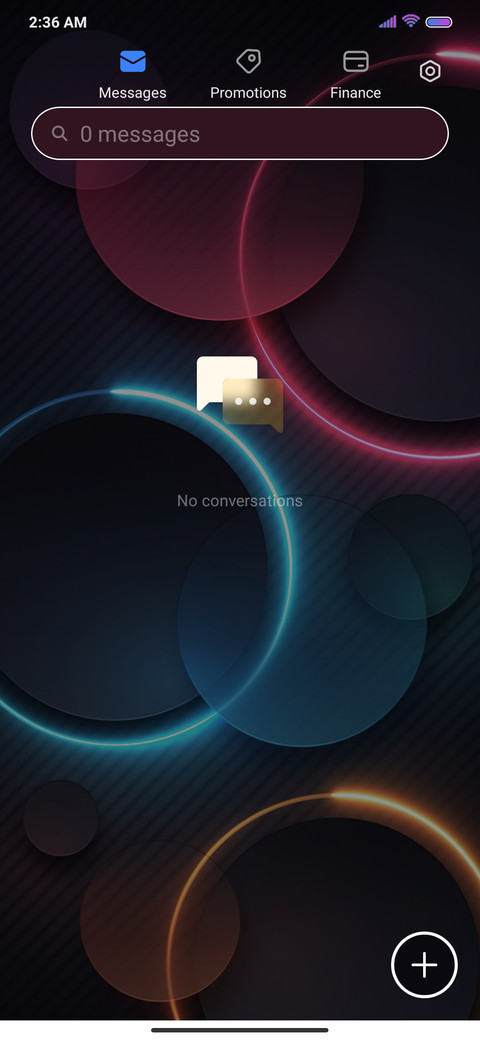 Black space screenshot