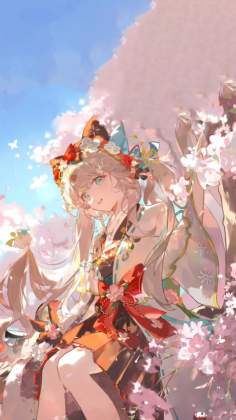 花下少女与猫闲 screenshot