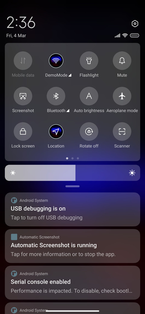 Black blue screenshot