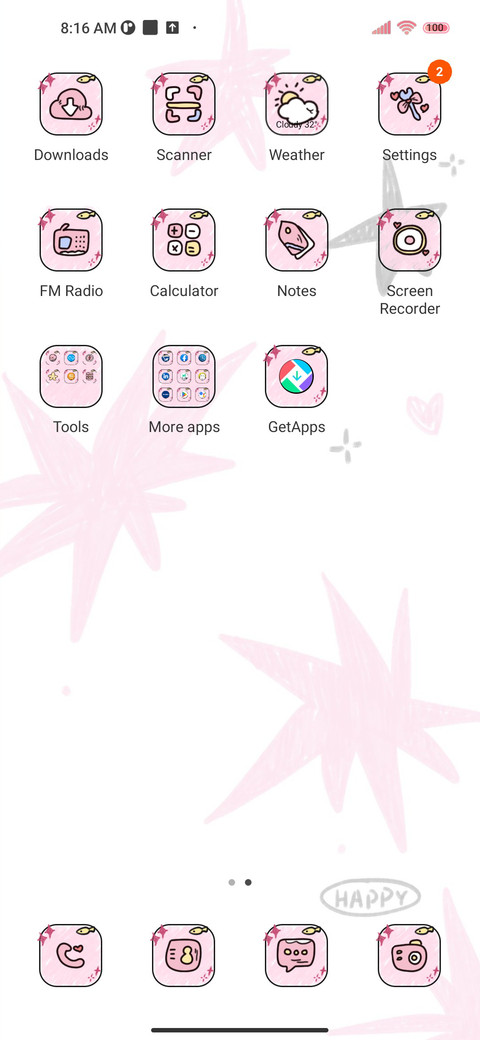 Cute doodle cat screenshot
