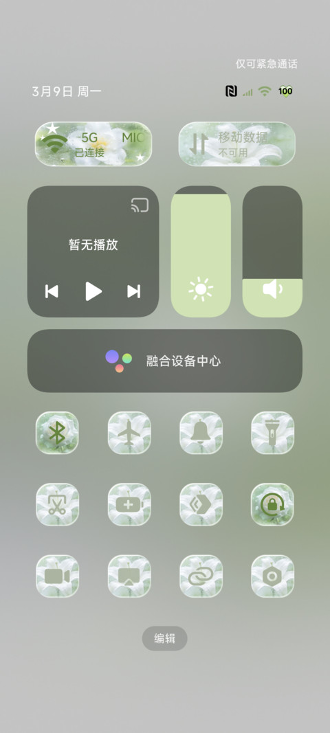 OS 绿色雨雾玻璃 screenshot
