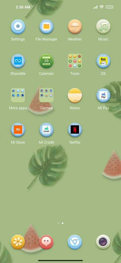 Fruit clock screenshot
