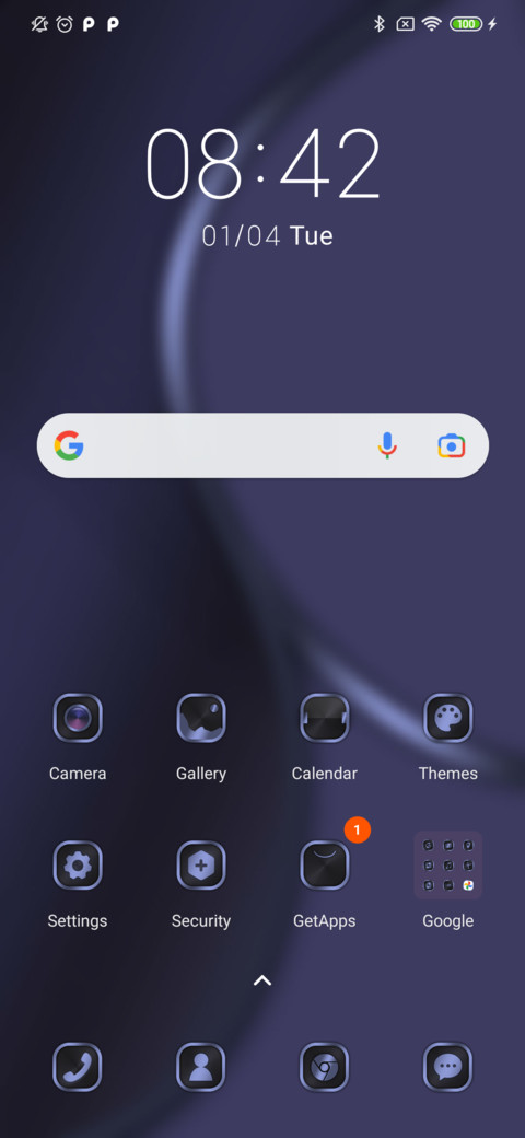 Purple-black clock screenshot