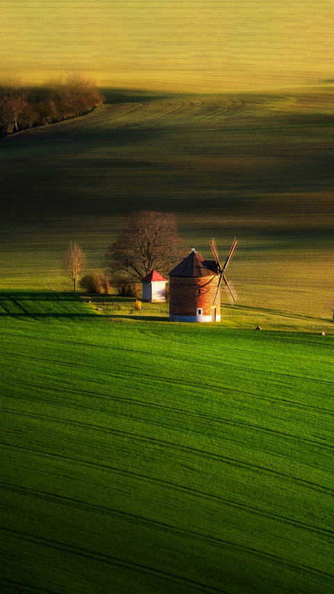 Historical windmill in the beautiful surroundings screenshot