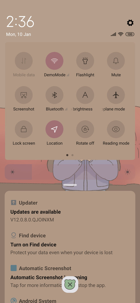 Winter percent screenshot