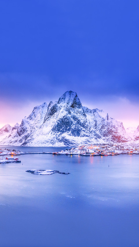Amazing panoramic view on lovely arctic village Reine screenshot