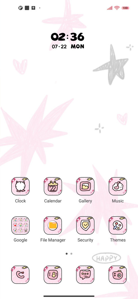 Cute doodle cat screenshot