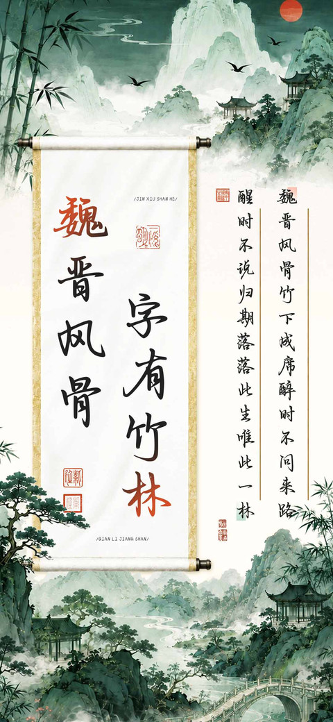 魏晋风骨字有竹林 screenshot
