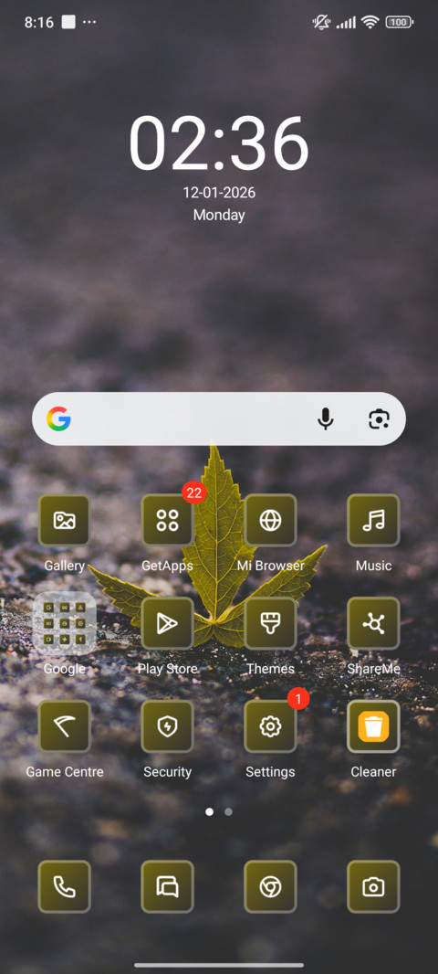 Leaf screenshot