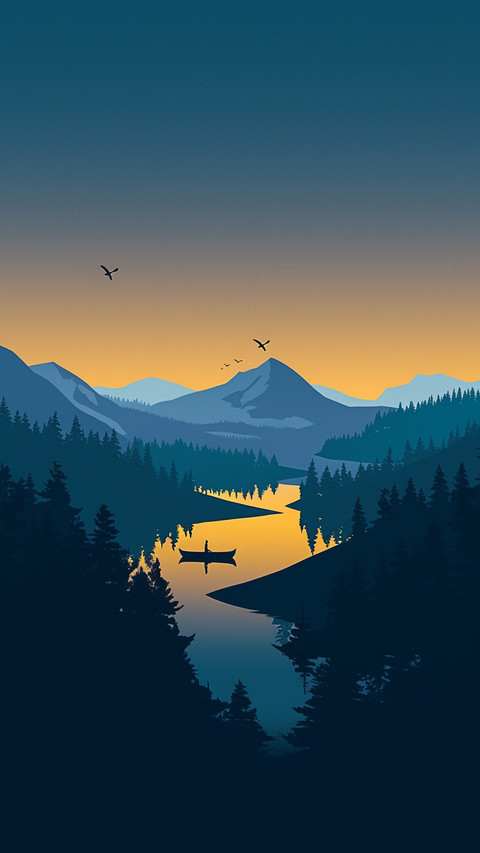 风景插画-顶晟科技 screenshot