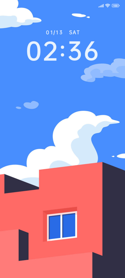 A clear summer sky screenshot