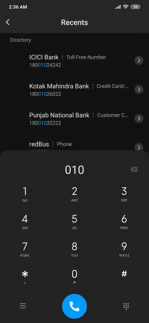 iOS Blue screenshot