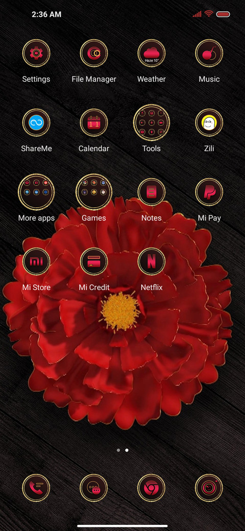 Wood grain flower screenshot