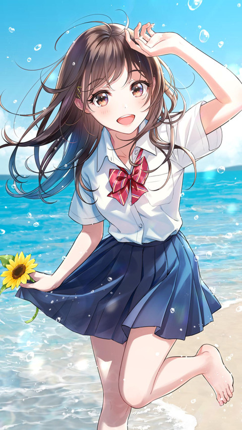 海边少女 screenshot