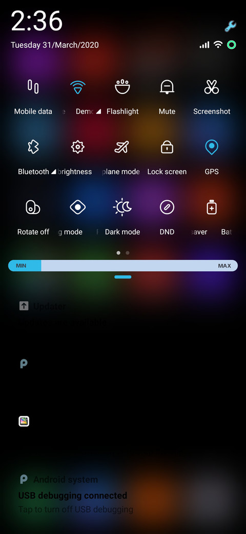 ColorOS Black screenshot