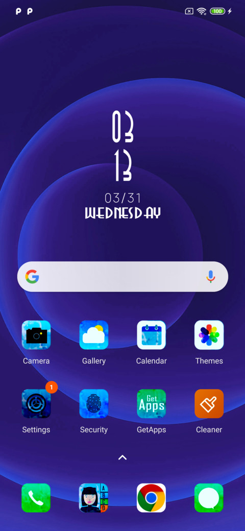 iOS Blue screenshot