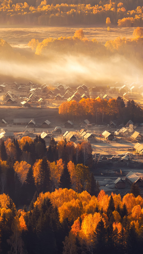 Dawn of Kanas Hemu in Xinjiang, China screenshot