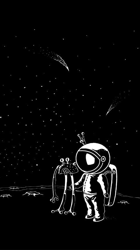 Cute astronaut illustration screenshot