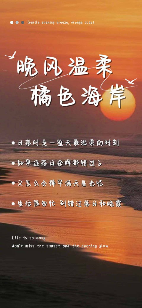 晚风温柔橘色海岸 screenshot