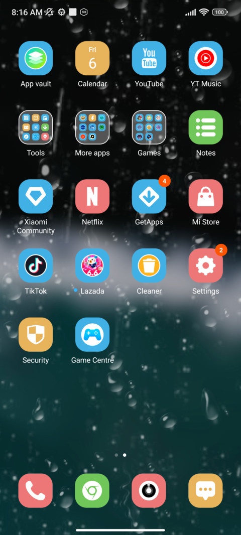 Chicken rain screenshot