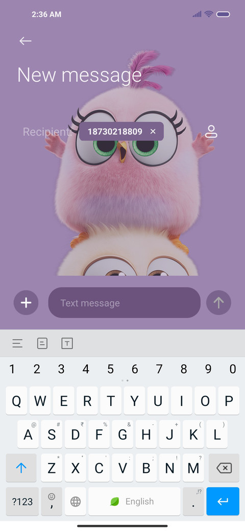 Angry bird dynamic screenshot
