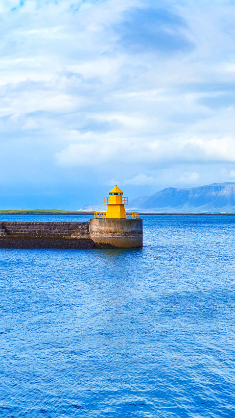 Lighthouse in the harbor of Reykjavik. Iceland screenshot