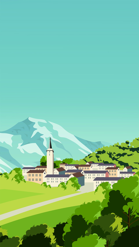 Vector illustration. Germany, Malter screenshot