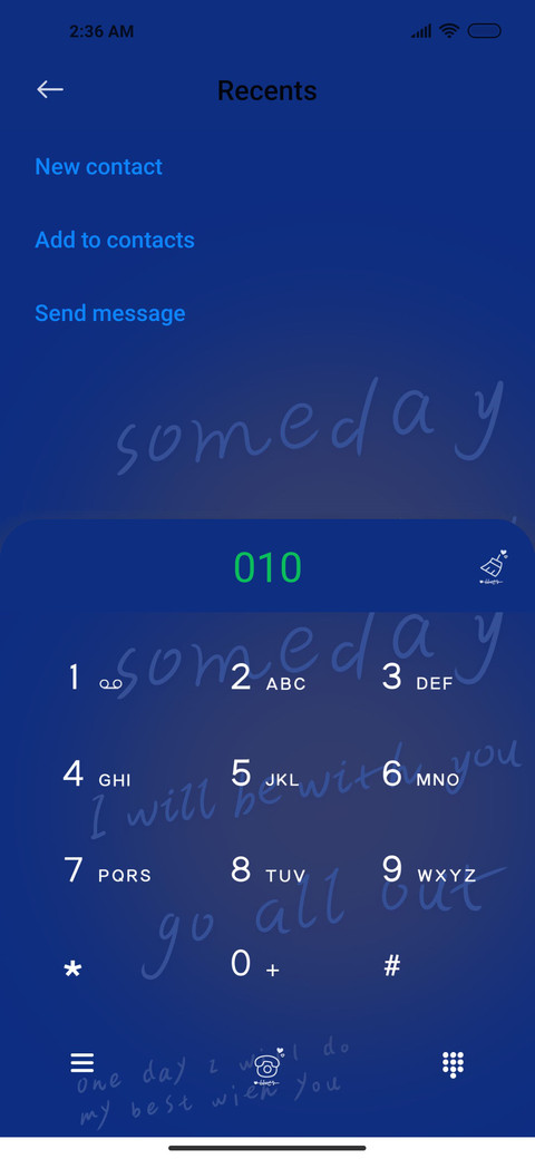 Klein blue screenshot