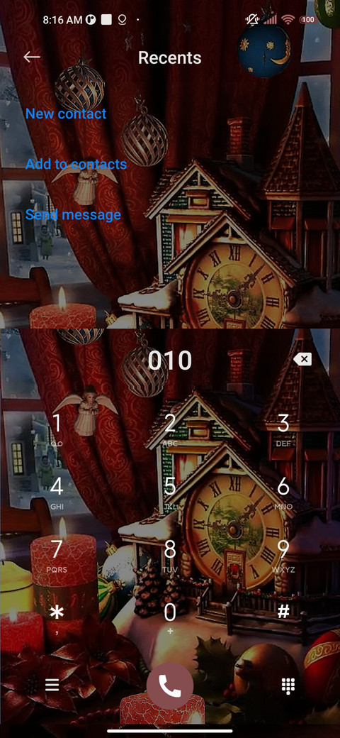 Christmas candle screenshot