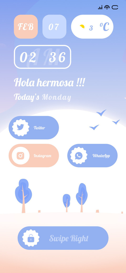 Pastel minimal screenshot