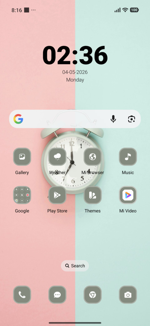 Clock screenshot