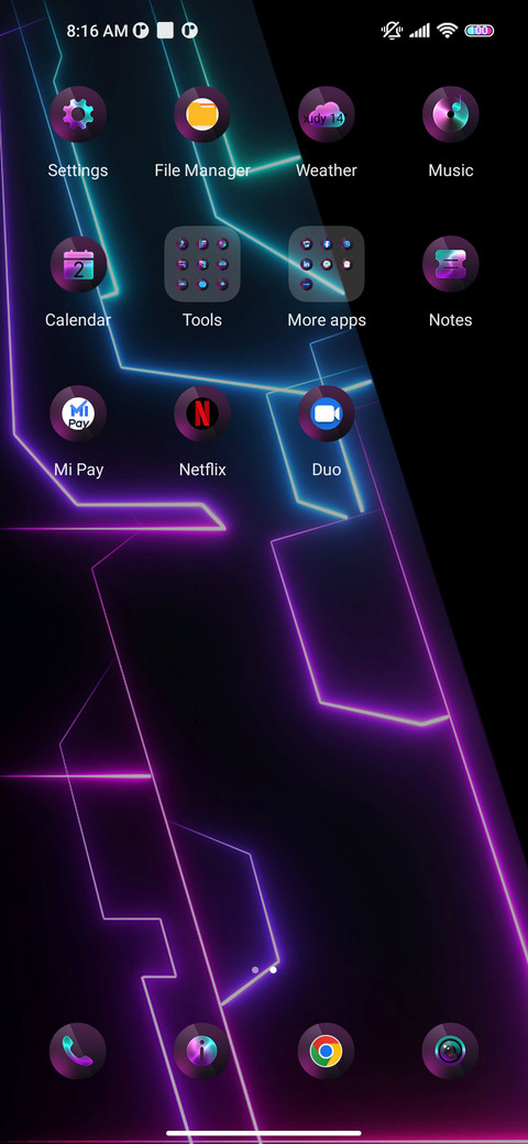 Aurora neon mirror screenshot