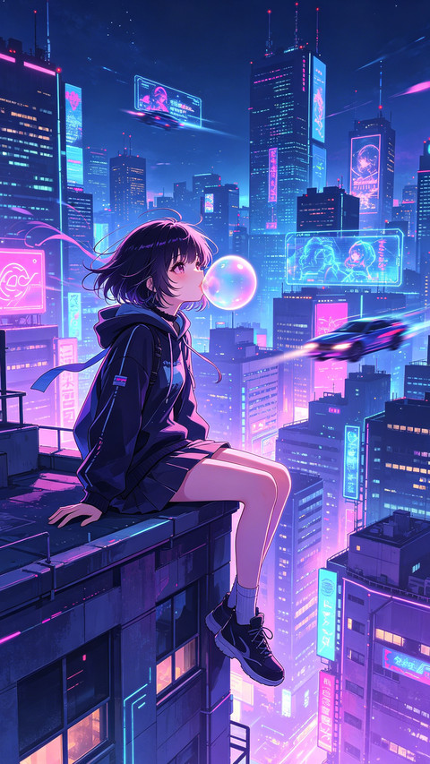 天台吹泡少女-MIGU screenshot