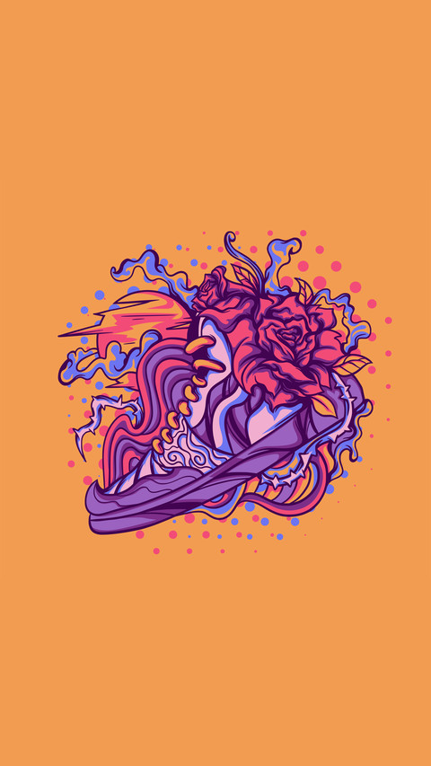 Illustration of cool sneakers screenshot