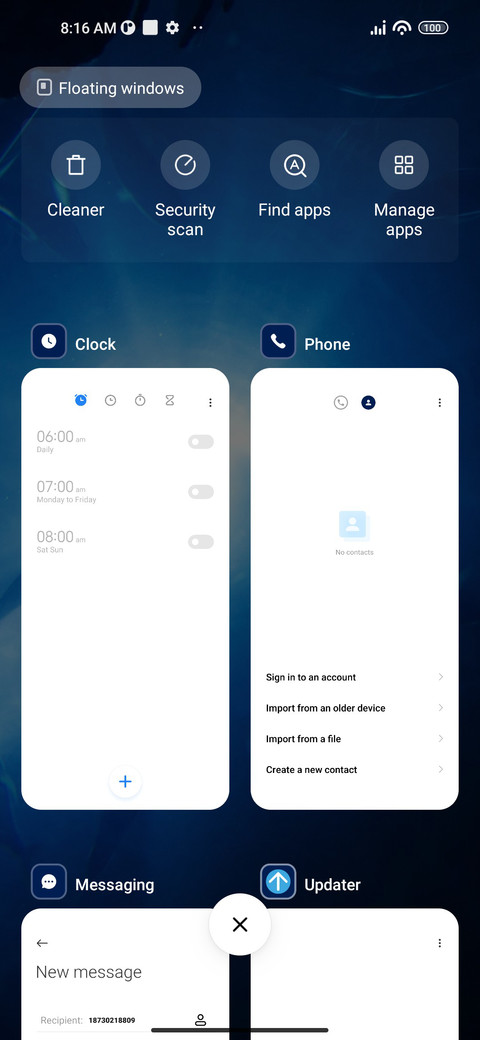 Asia blue screenshot