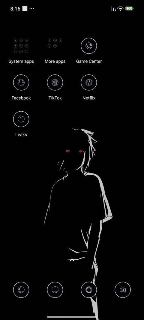 Black minimalist screenshot