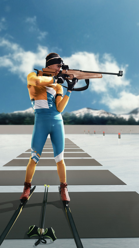 Can you shoot while skiing 64 screenshot