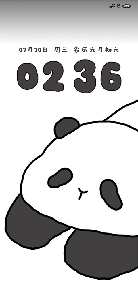 极简黑白小熊猫 screenshot