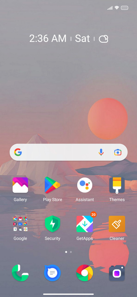 Minimal screenshot