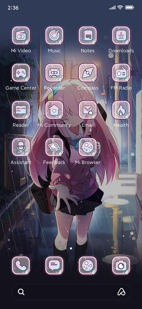 Girl in the rain screenshot