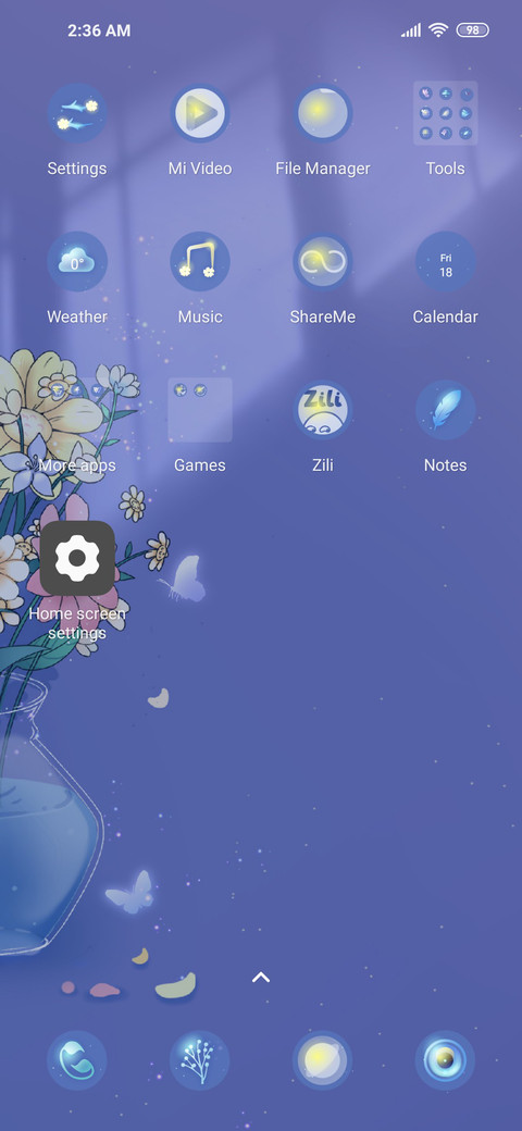 Periwinkle blue screenshot