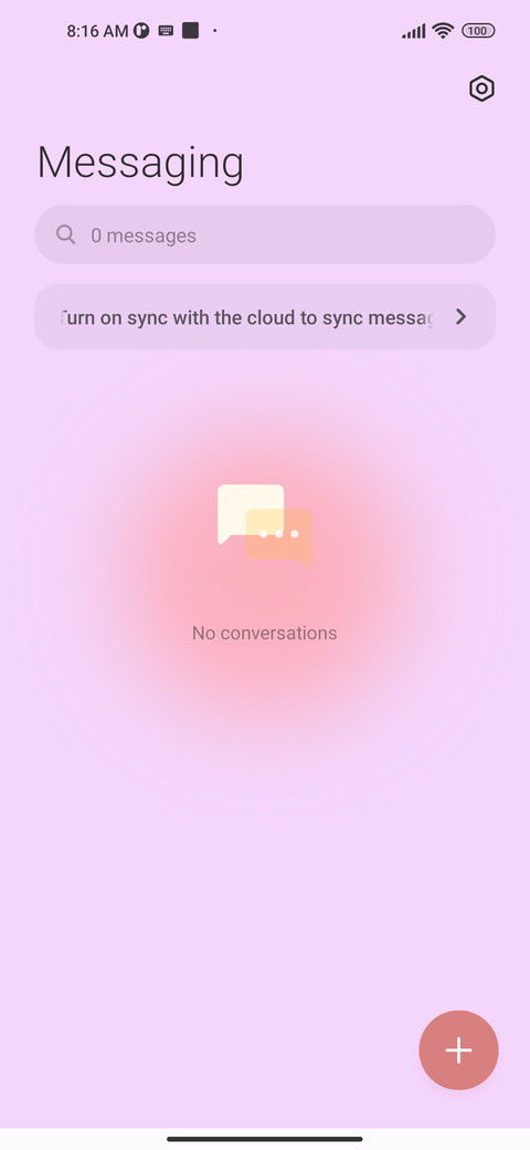 Minimalist pink screenshot
