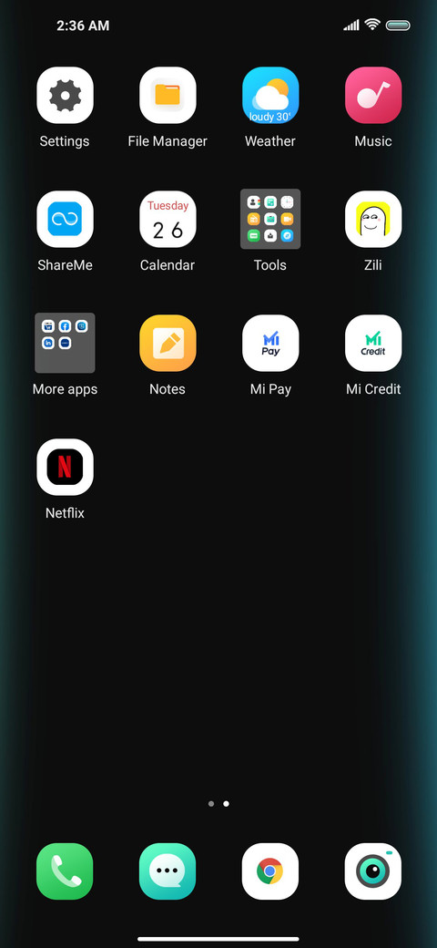 Dazzle dial screenshot